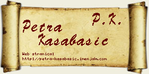 Petra Kasabašić vizit kartica
